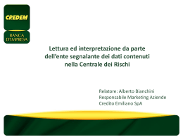 Slides A.Bianchini - Unindustria Reggio Emilia
