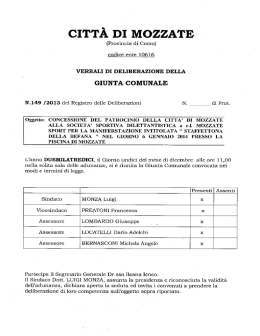 CITTÀ DI MOZZATE _ - Comune di Mozzate