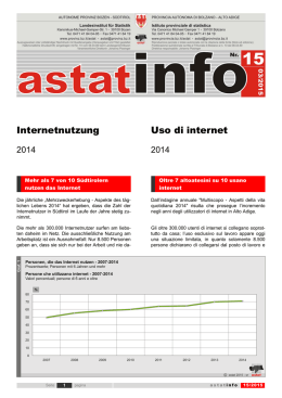 Internetnutzung Uso di internet
