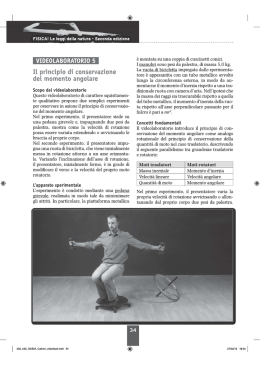 Il principio di conservazione del momento angolare