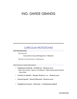 CV - Ingegneria - Universit&agrave; degli Studi di Ferrara