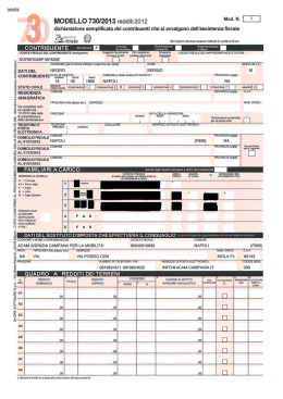 Dichiarazione dei redditi ai sensi dell`art. 14 comma 1 lettera f) del D