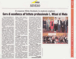 26 giu 11 – ZonaSeveso – Gara di eccellenza all`Istituto