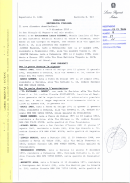 Vedi l`atto di donazione della casa del Focolare