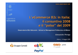 L`eCommerce B2c in Italia: una crescita che sfida la crisi