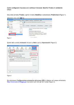 Come configurare l`accesso se si utilizza il browser Mozilla Firefox in