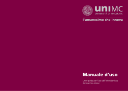 Manuale d`uso del marchio Unimc - Università degli Studi di Macerata
