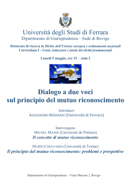 Locandina - Giurisprudenza - Università degli Studi di Ferrara
