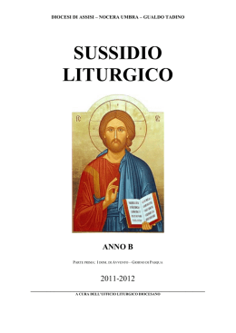 sussidio liturgico - Diocesi di Assisi - Nocera Umbra