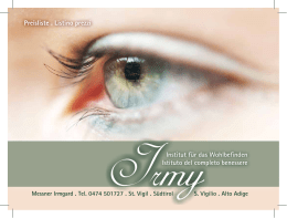 depliant con listino prezzi