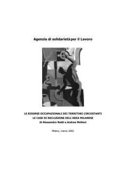 Le risorse occupazionali dei territori circostanti - Agesol