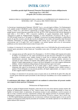 Modulo per il conferimento della delega al