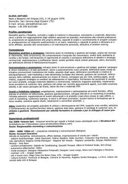 ELENA ARTUSO Nata a Bassano del Grappa (VI), il 18 giugno 1976
