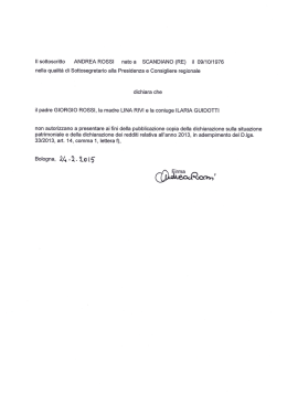 Il sottoscritto ANDREA ROSSI nato a SCANDIANO (RE) il 09/10/1976