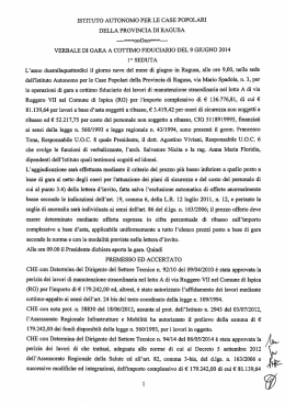 Verbale di gara del 9/6/2014 (1 a seduta)