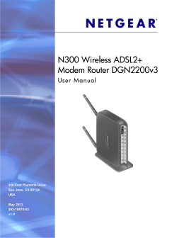 N300 Wireless ADSL2+ Modem Router DGN2200v3