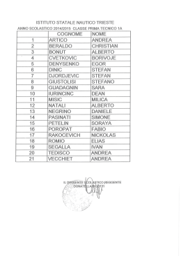 Page 1 ISTITUTO STATALE NAUTICO TRIESTE ANNO