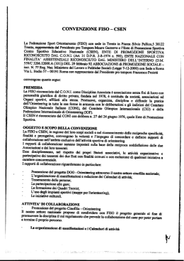 convenzione fiso - csen - Federazione Italiana Sport Orientamento
