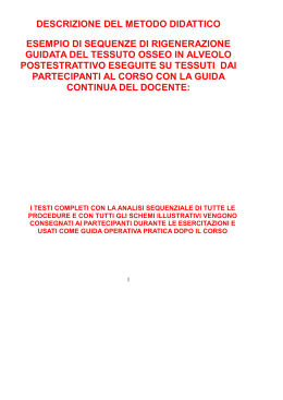 DESCRIZIONE DEL METODO DIDATTICO ESEMPIO DI