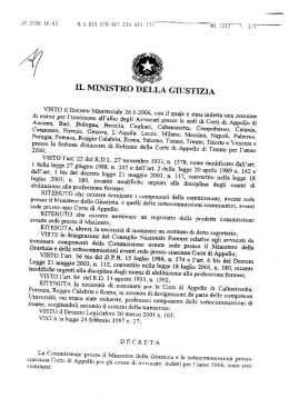 N. 2006 &Icirc;llz4i M, G. DIR. GEN. AFF. CIV. UFF. ll&igrave;mNR. 1212hP. 2/5