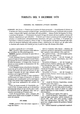 TORNATA DEL 9 DICEMBRE 1870 - Portale storico della Camera