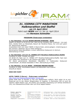 31. VIENNA CITY MARATHON Halbmarathon und Staffel