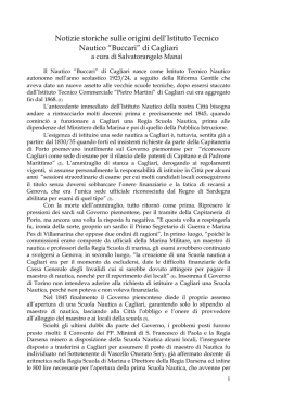 Notizie storiche sulle origini dell`Istituto Tecnico Nautico &ldquo;Buccari&rdquo; di