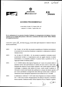 Testo integrale dell`accordo ARL-Buccari-MoSoS