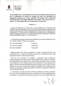 Verbale 1 - ARTI Puglia