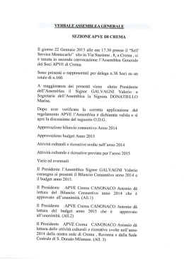 Verbale ASO Sez Crema 22.01.2015