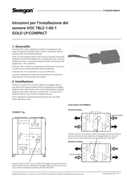 Istruzioni per l`installazione del sensore VOC TBLZ-1-60-1