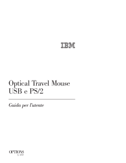 Optical Travel Mouse USB e PS/2: Guida per l&trade;utente