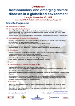 Transboundary and emerging animal diseases in a globalized