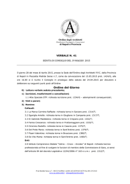 Verbale - Ordine degli Architetti, pianificatori, paesaggisti e