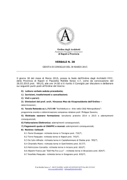 Verbale - Ordine Architetti