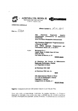 la comunicazione di possibile chiusura della ASL RM H