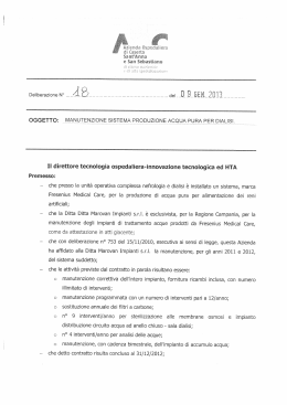 Deliberazione N° ................................................. .. dei Il direttore