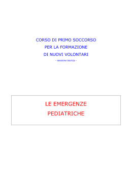 Le emergenze pediatriche - Gruppo Volontari Ambulanza di Adro