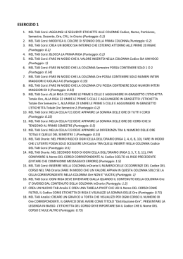 Istruzioni per Excel