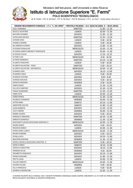Orario di ricevimento dei docenti