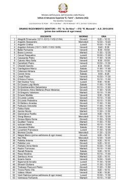 Orario di ricevimento dei docenti