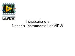 Introduzione a National Instruments LabVIEW