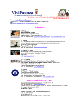 Newsletter n. 57 - Comune di Faenza