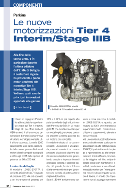 Le nuove motorizzazioni Tier 4 Interim/Stage IIIB