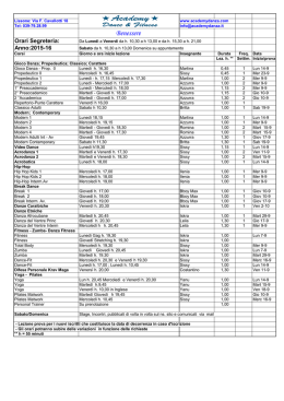 Orario Corsi in vigore - Academy Dance & Fitness