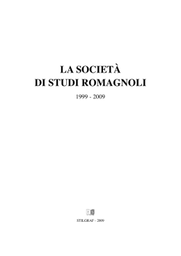 Indici dal 1999 al 2009 - Societ&agrave; di Studi Romagnoli