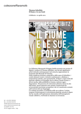 Thomas Scheibitz Il fiume e le sue fonti 6 febbraio