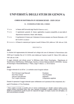 Testo del decreto - Dipartimento di Neuroscienze