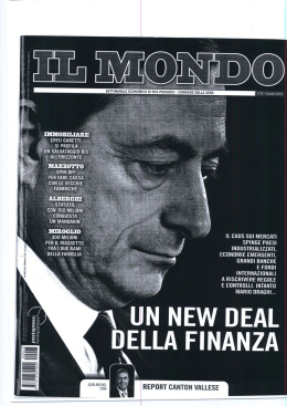 Page 1 "FONDI INTERNAZIONALI SPINGE PAESI A RISCRIVERE