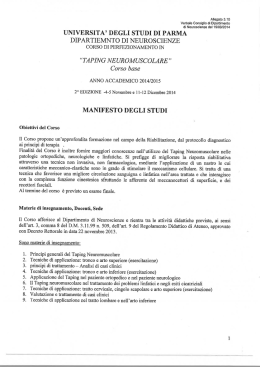 UNIVERSITA` DEGLI STUDI DI PARMA